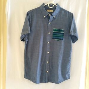 Hollister Muscle Fit Multi Pattern Graphic Pocket Short-sleeved Shirt